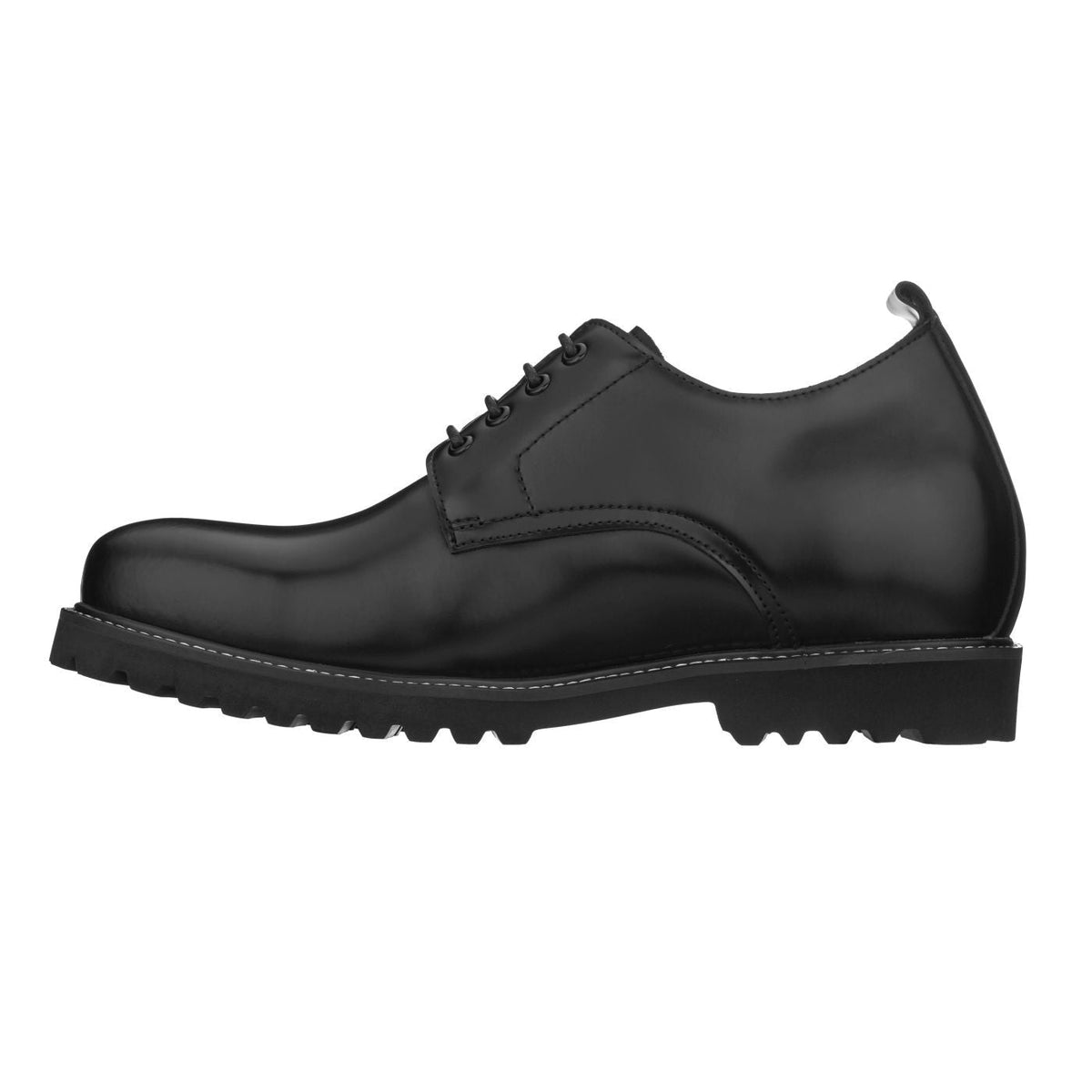 CALTO S9118 - 3" Taller Black Leather Elevator Work ShoesCasualTorqelo.com