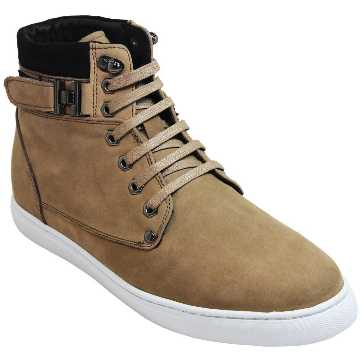 CALTO - T53121 - 2.6 Inches Taller (Nubuck Tan) - High top sneak-bootSneakers / AthleticsTorqelo.com