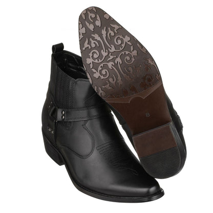 CALTO - T8112 - 3.3 Inches Taller (Black) - Zipper BootsBootsTorqelo.com