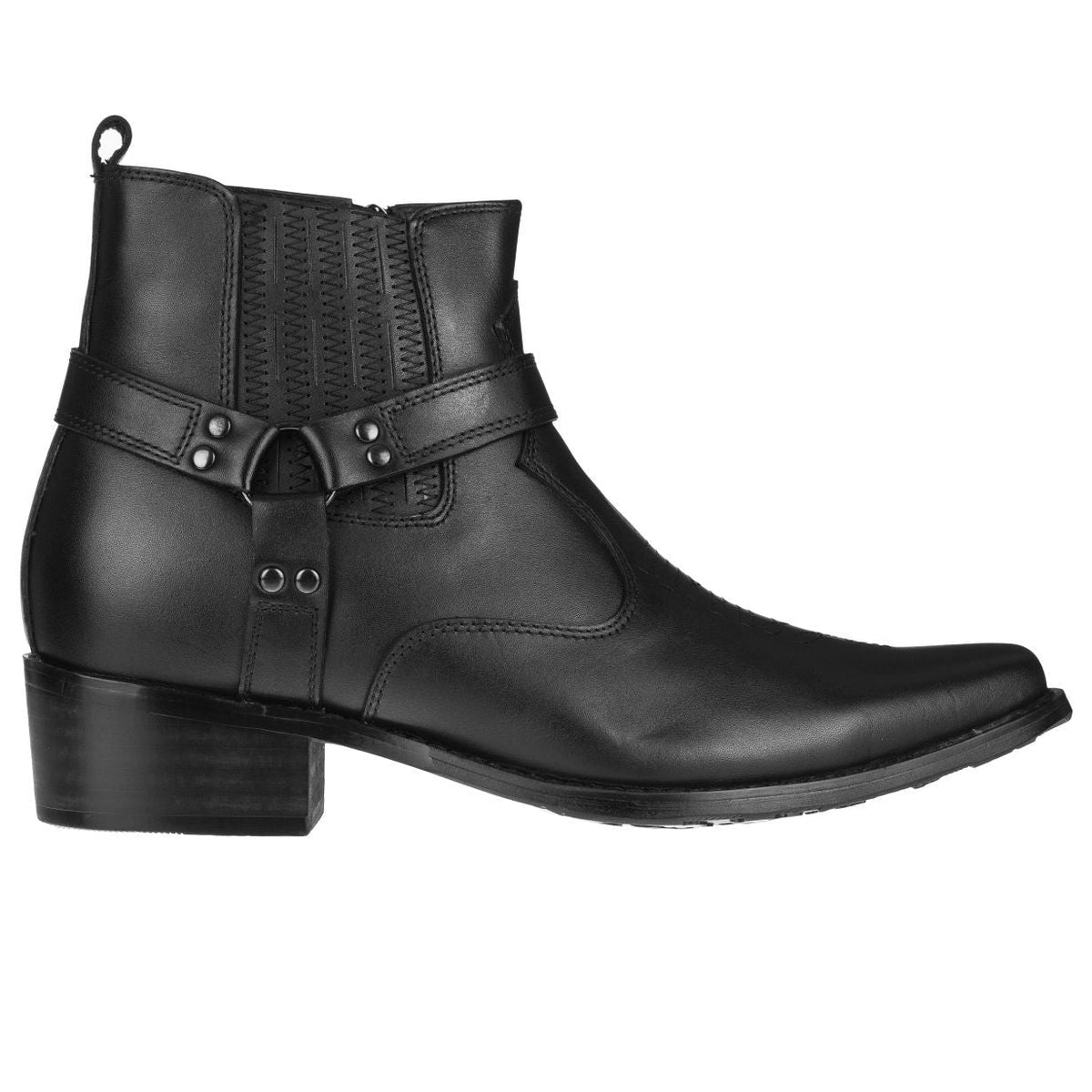 CALTO - T8112 - 3.3 Inches Taller (Black) - Zipper BootsBootsTorqelo.com