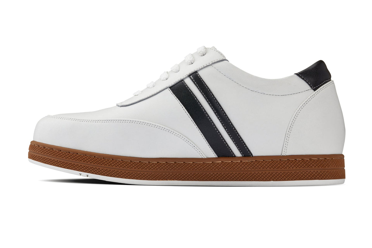 CALTO White Leather Sneakers - 2.8 inches - Y2821CasualTorqelo.com