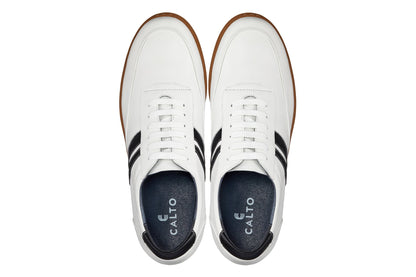 CALTO White Leather Sneakers - 2.8 inches - Y2821CasualTorqelo.com