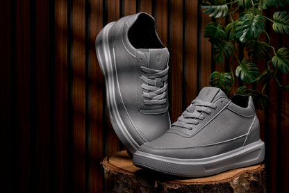 CALTO - X1648 - 2.8 Inches Taller (Pewter Grey) - Lightweight SneakersSneakers / AthleticsTorqelo.com