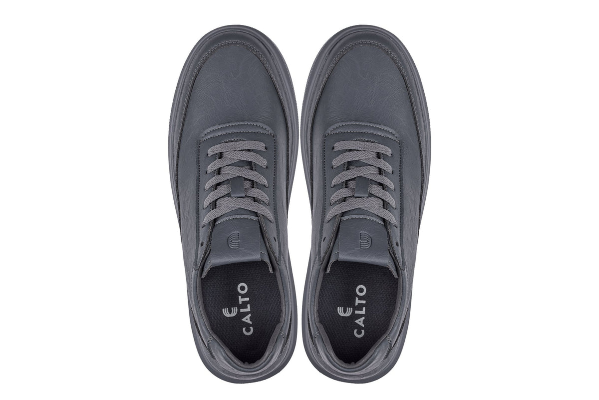 CALTO - X1649 - 2.8 Inches Taller (Iron Grey) - Lightweight SneakersSneakers / AthleticsTorqelo.com