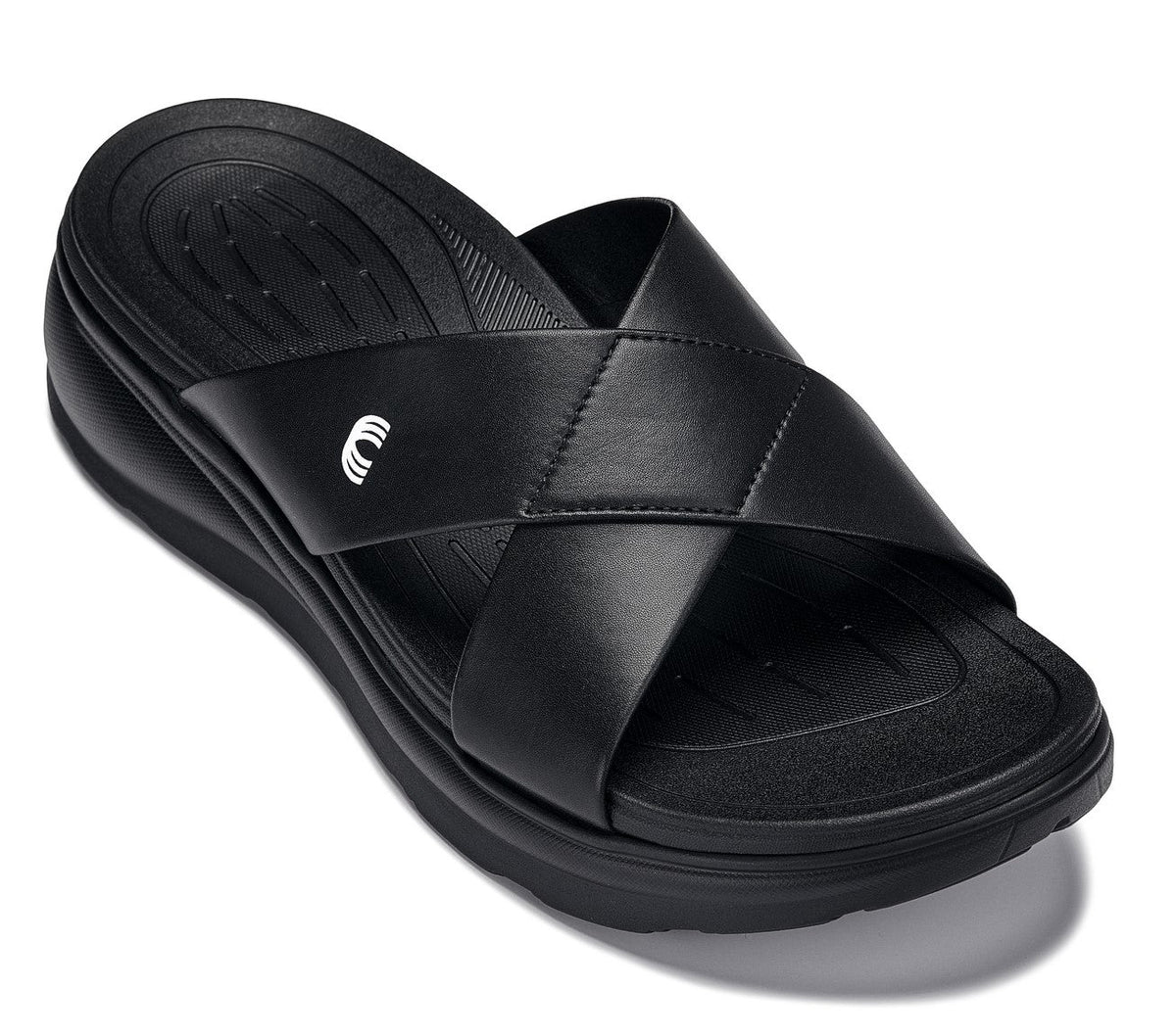 CALTO - X1652 - 2 Inches Taller (Black/Matte Black)SandalsTorqelo.com
