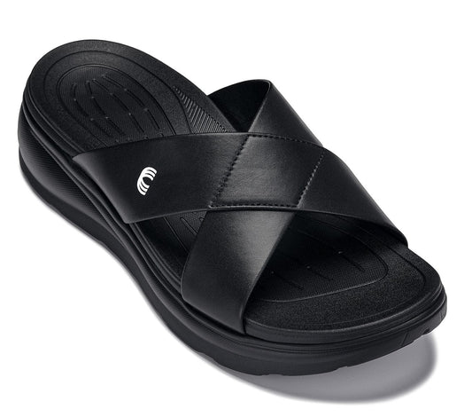CALTO - X1652 - 2 Inches Taller (Black/Matte Black)SandalsTorqelo.com