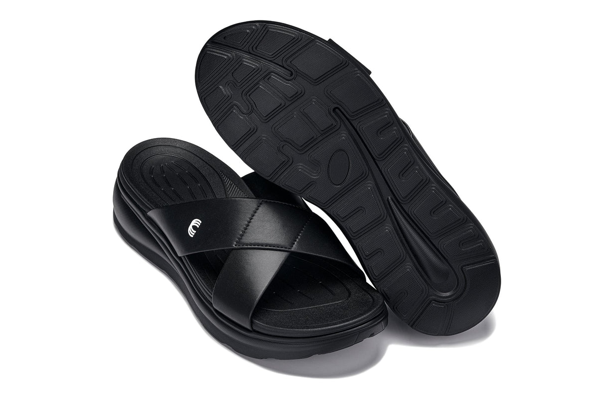 CALTO - X1652 - 2 Inches Taller (Black/Matte Black)SandalsTorqelo.com