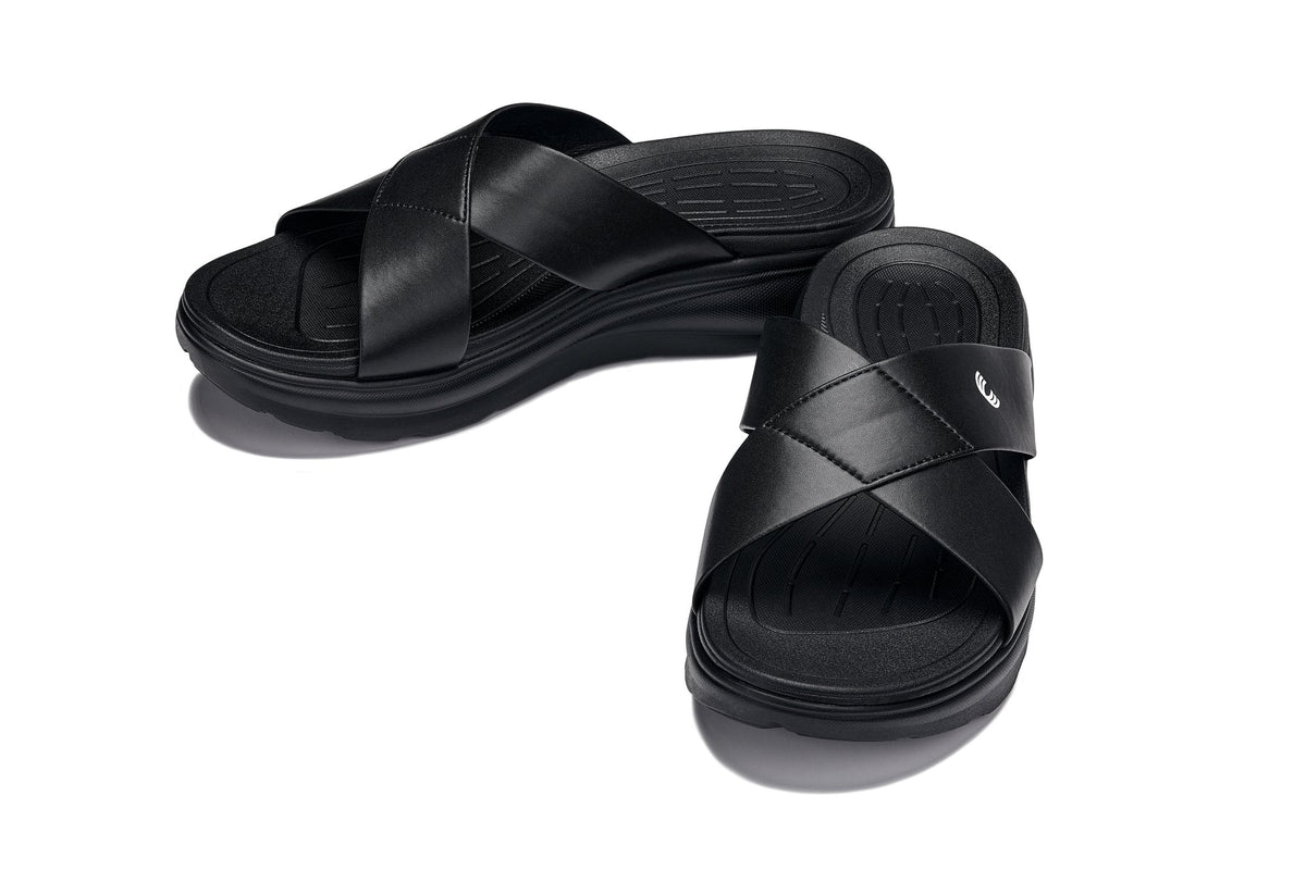 CALTO - X1652 - 2 Inches Taller (Black/Matte Black)SandalsTorqelo.com