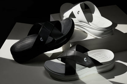 CALTO - X1652 - 2 Inches Taller (Black/Matte Black)SandalsTorqelo.com