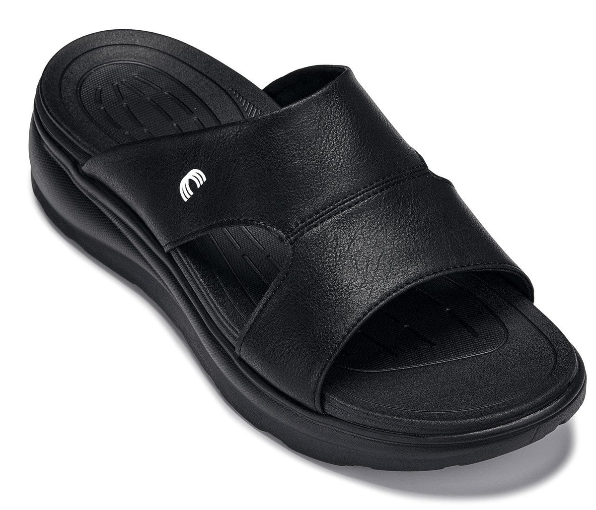 CALTO - X1655 - 2 Inches Taller (Black/Grainy Black)SandalsTorqelo.com