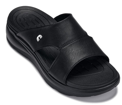 CALTO - X1655 - 2 Inches Taller (Black/Grainy Black)SandalsTorqelo.com