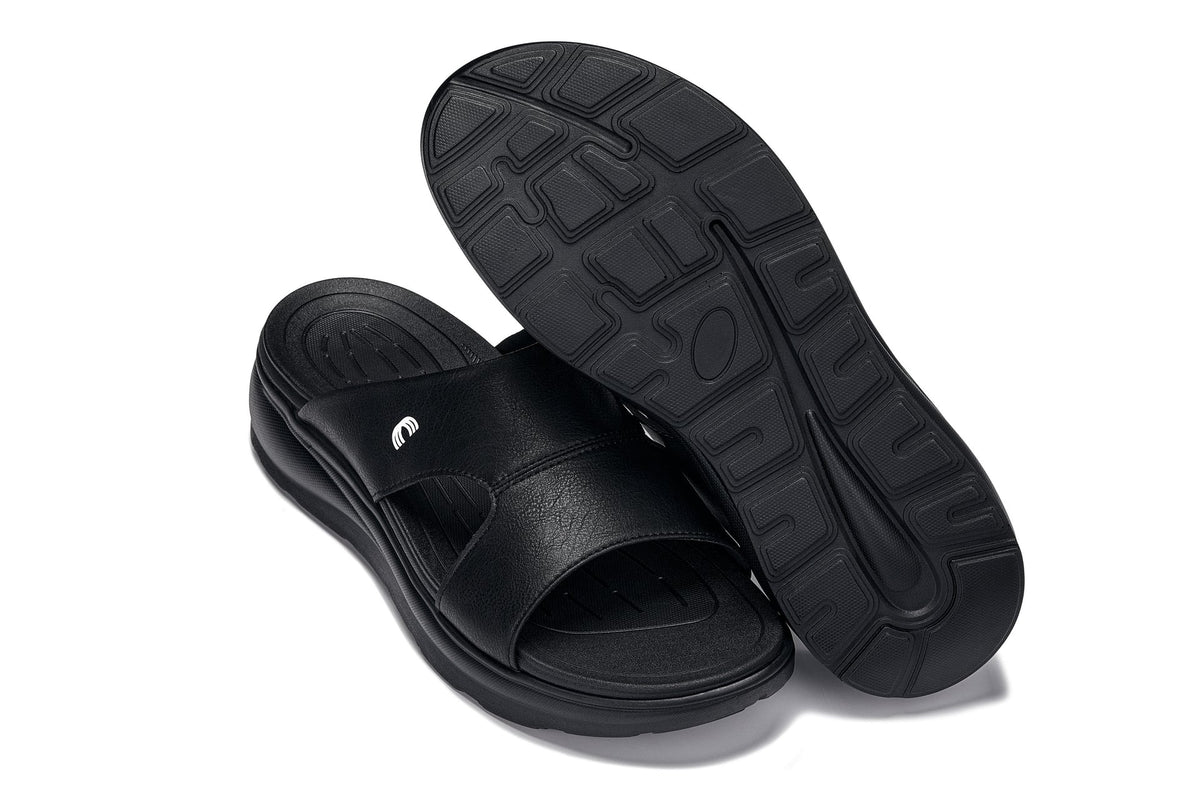 CALTO - X1655 - 2 Inches Taller (Black/Grainy Black)SandalsTorqelo.com