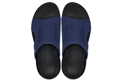 CALTO - X1659 - 2 Inches Taller (Black/Knitted Navy)SandalsTorqelo.com