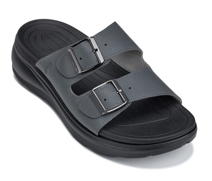 CALTO - X1661 - 2 Inches Taller (Iron Grey Buckle) - Dual Adjustable Buckle SandalsSandalsTorqelo.com
