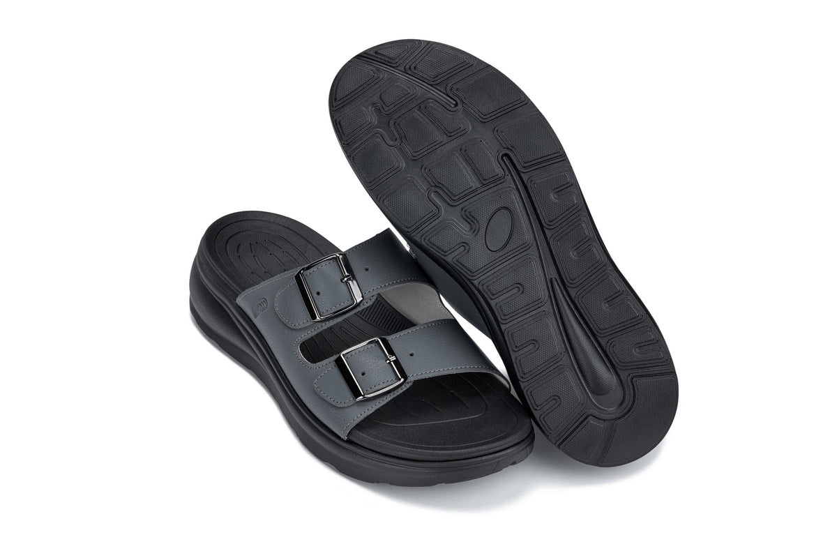 CALTO - X1661 - 2 Inches Taller (Iron Grey Buckle) - Dual Adjustable Buckle SandalsSandalsTorqelo.com