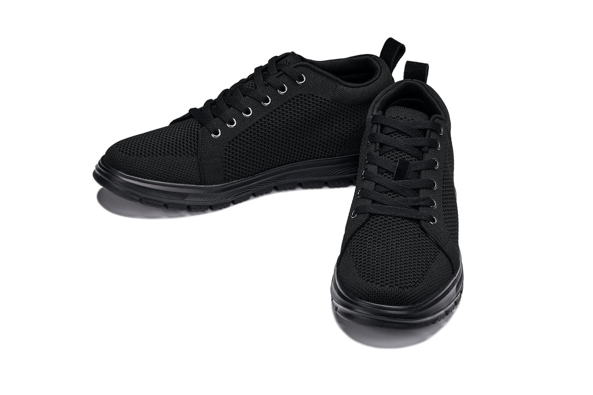 CALTO - X2320 - 2.4 Inches Taller (Black/Black Sole) - Lace Up Casual Sneaker - LightweightSneakers / AthleticsTorqelo.com