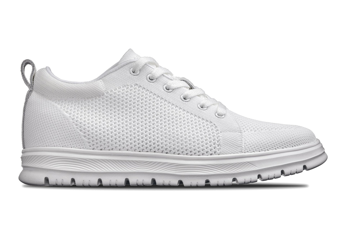 CALTO - X2321 - 2.4 Inches Taller (White/White Sole) - Lace Up Casual Sneaker - LightweightSneakers / AthleticsTorqelo.com