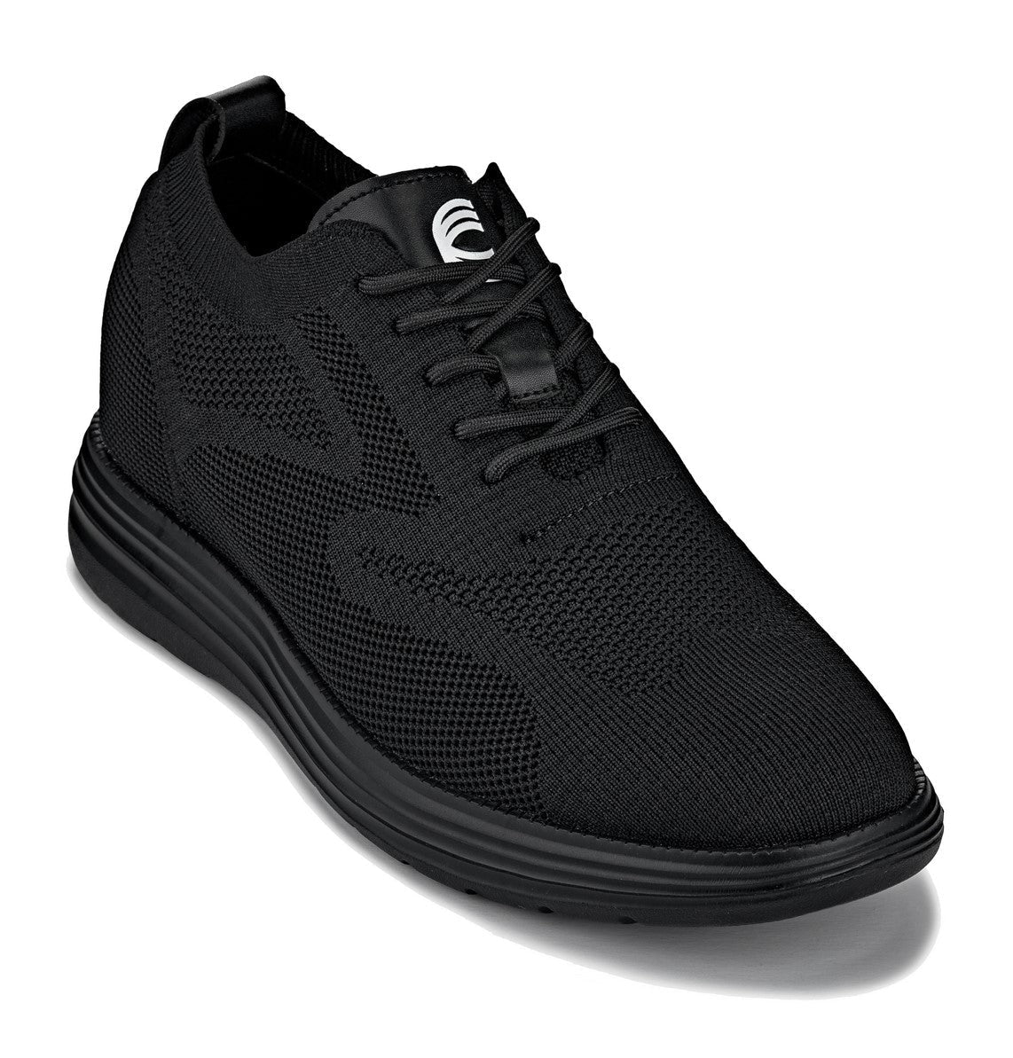 CALTO - X2631 - 2.8 Inches Taller (Black/Black Sole) - Lace Up Casual Walker - LightweightCasualTorqelo.com