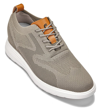 CALTO - X2639 - 2.8 Inches Taller (Khaki Green/Brown) - Lace Up Casual Walker - LightweightCasualTorqelo.com