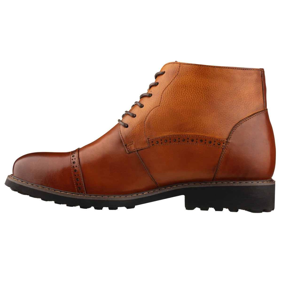 CALTO - Y41085 - 3.2 Inches Taller (Brown) - Lace Up Casual BootsBootsTorqelo.com