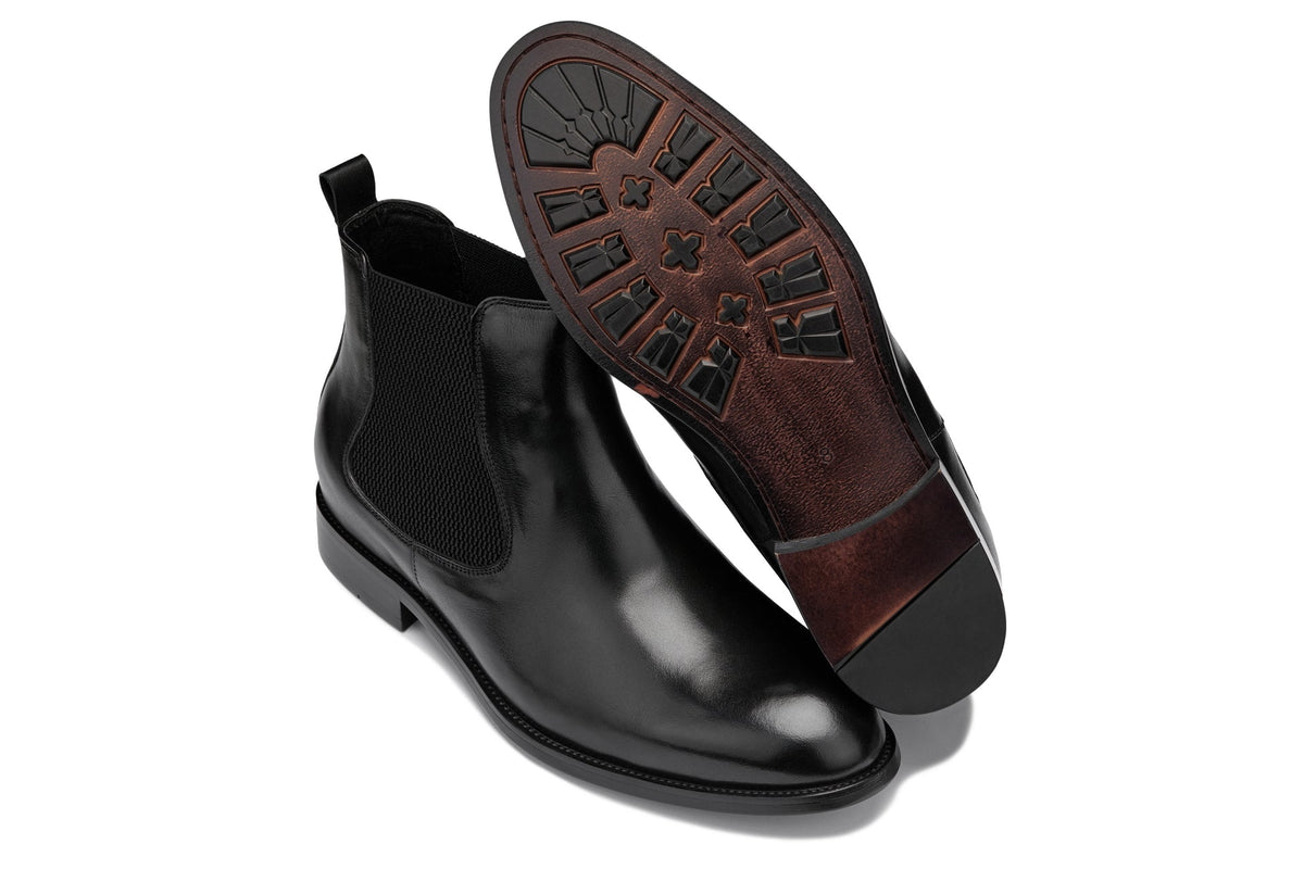 CALTO - Y72230 - 2.8 Inches Taller (Black) - Chelsea BootsBootsTorqelo.com