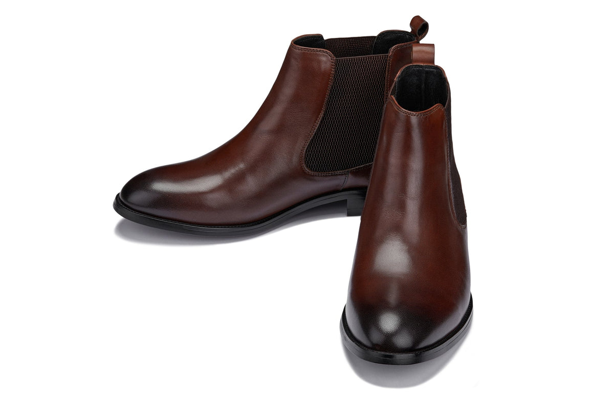 CALTO - Y72231 - 2.8 Inches Taller (Coffee Brown) - Chelsea BootsBootsTorqelo.com