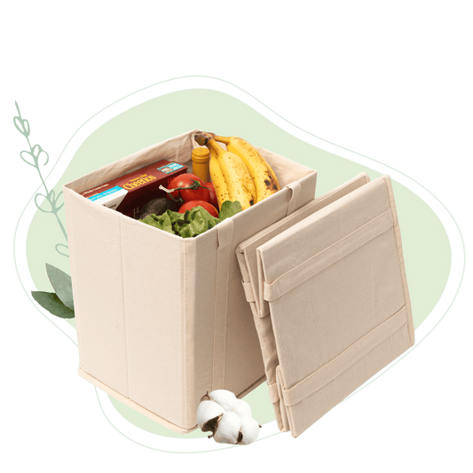 Collapsible Grocery Shopping Bags by Organic Cotton Mart