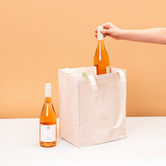 Canvas Wine Tote by Organic Cotton Mart