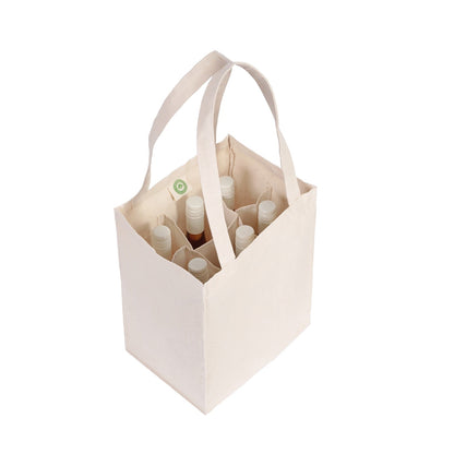 Canvas Wine Tote by Organic Cotton Mart
