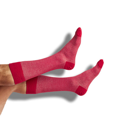 Cardinal Birdseye Dress SocksTeam ColorwaysTorqelo.com