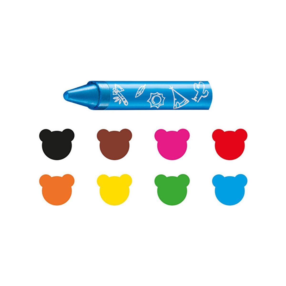 Carioca Finger Paints for Toddlers - 8-Piece Pastel Crayon Set, Washable, Non-Toxic, Easy Grip for Children Aged 2+Torqelo.com