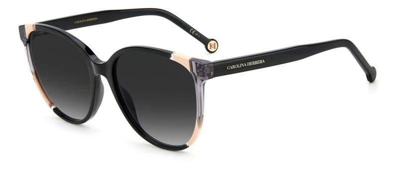 Carolina Herrera CH 0063/S Women's Square Sunglasses - Black/Gold by Beauty Care Bag