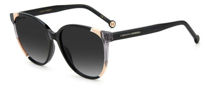 Carolina Herrera CH 0063/S Women's Square Sunglasses - Black/Gold by Beauty Care Bag