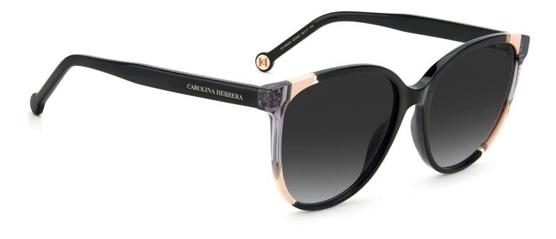 Carolina Herrera CH 0063/S Women's Square Sunglasses - Black/Gold by Beauty Care Bag