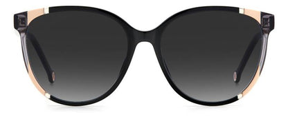 Carolina Herrera CH 0063/S Women's Square Sunglasses - Black/Gold by Beauty Care Bag