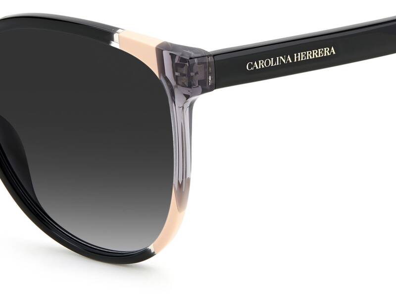 Carolina Herrera CH 0063/S Women's Square Sunglasses - Black/Gold by Beauty Care Bag