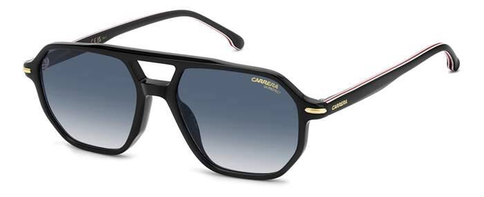 Carrera 341/S Men's Square Sunglasses Black and Gold 54mm by Beauty Care Bag