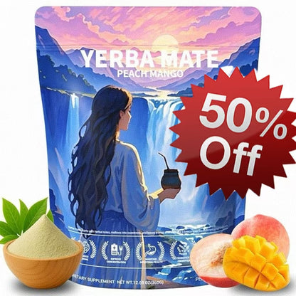 Yerba Mate Peach Mango Tea - Super Calm Yerba Mate - Low Sugar Content, Clean Energy with No Crash - Stay Refreshed and Focused Throughout the Day - Ideal for Health Enthusiasts - 30 Servings by KARONDA RENE LEWIS