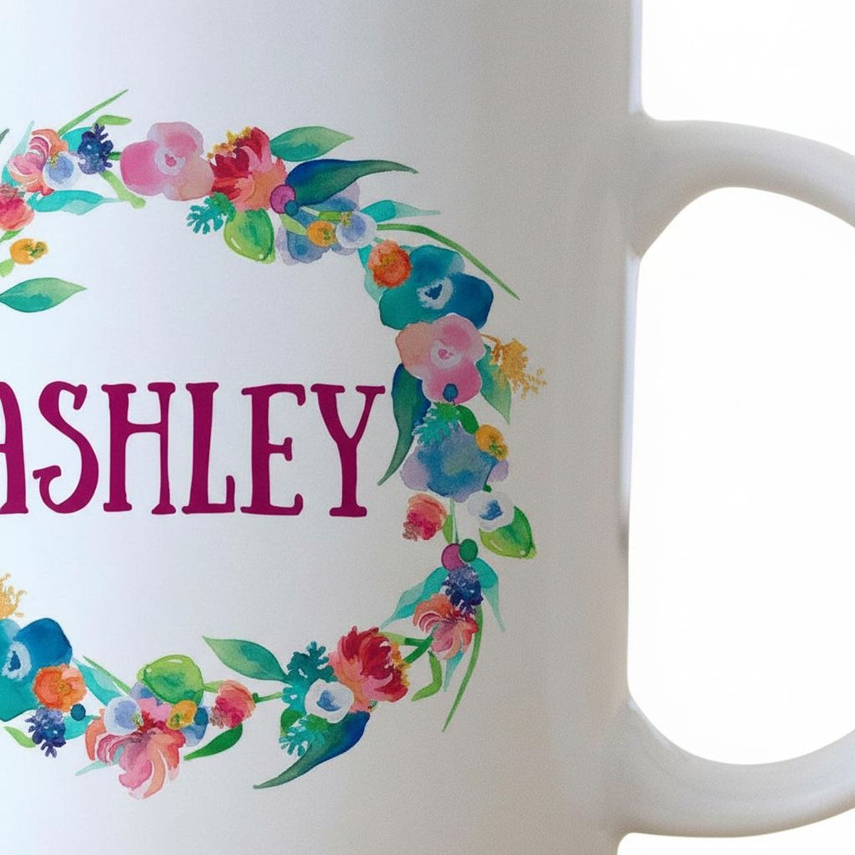 Floral Watercolor Mug - Personalized Gift for Bridesmaids by Joyful Moose