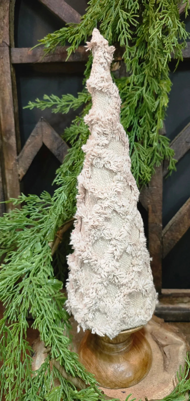 Beige Fuzzy Cone Trees by Rust & Cinder