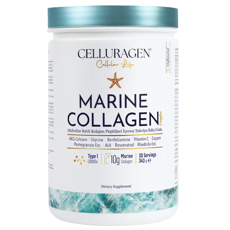 Celluragen Marine Collagen Type-1 Powder Supplement 343g by Beauty Care Bag