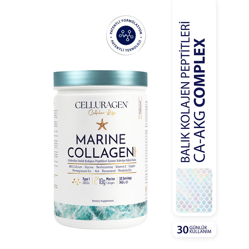 Celluragen Marine Collagen Type-1 Powder Supplement 343g by Beauty Care Bag