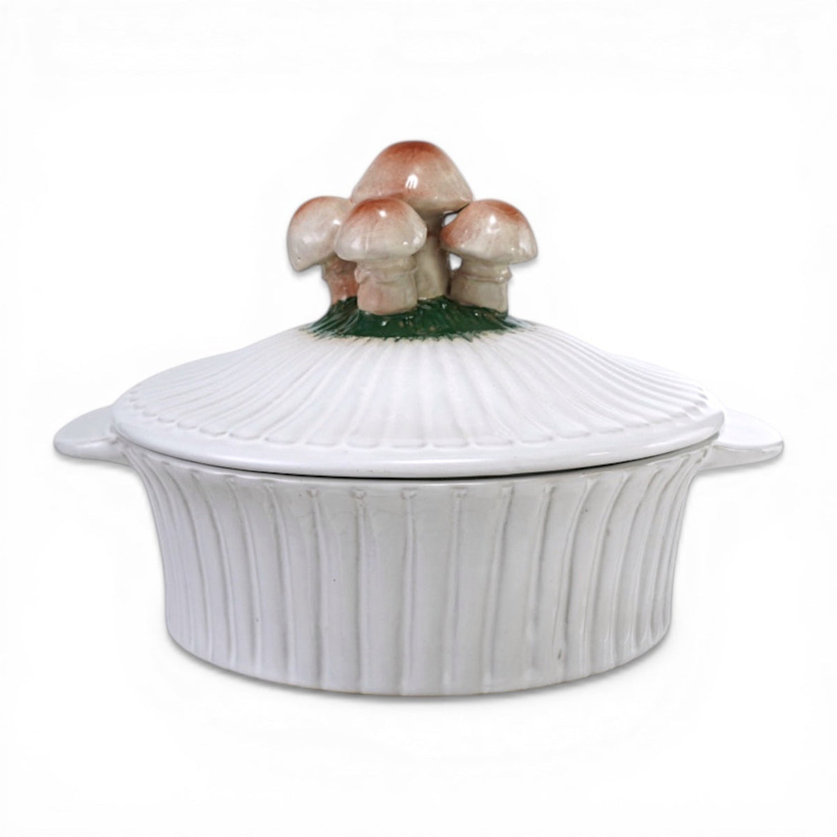 Mushroom Lid Ceramic Fluted Baker by Rust & Cinder
