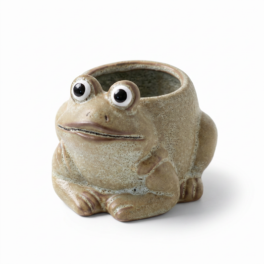 Ceramic Frog Mini Planter by Rust & Cinder
