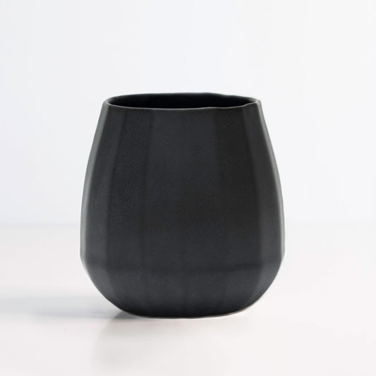 Set of 2 handmade ceramic stemless wine glasses