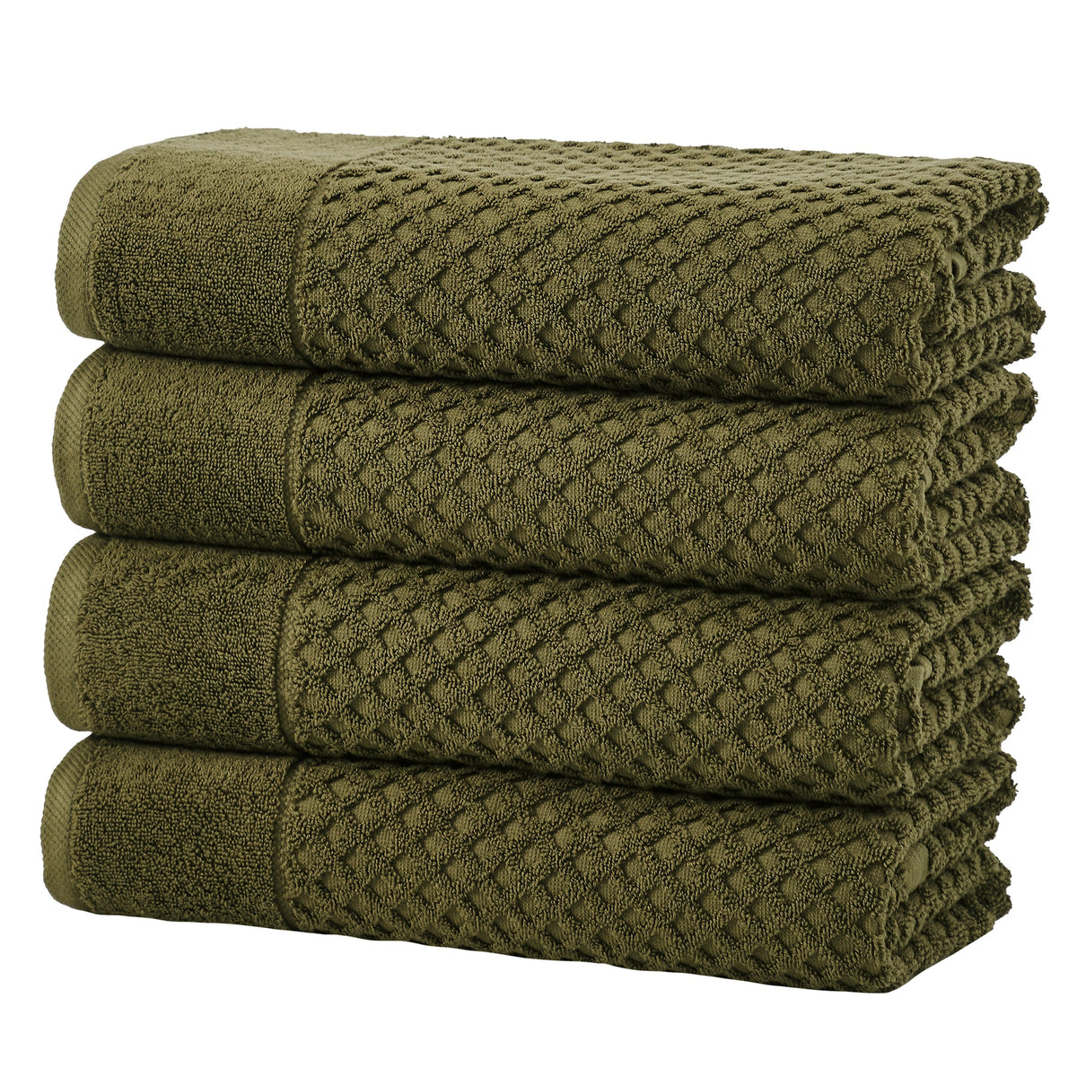 Cotton Diamond Waffle Weave Bath Towel Set - Grayson Collection by Great Bay Home