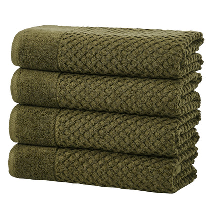 Cotton Diamond Waffle Weave Bath Towel Set - Grayson Collection by Great Bay Home