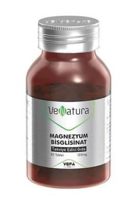 VeNatura Magnesium Bisglycinate Dietary Supplement - 60 Capsules, Gluten-Free, Supports Overall Health by Beauty Care Bag