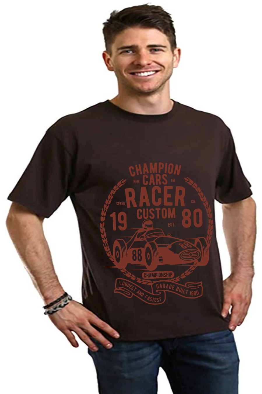Champions Cars men's bamboo graphic T-shirt – view 5