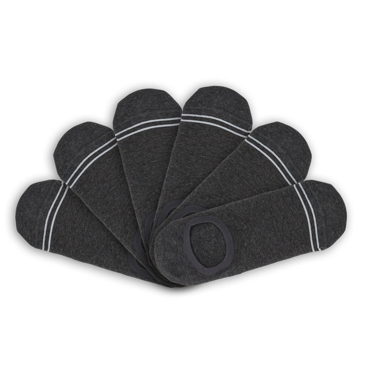 Charcoal Cotton No Show - 6 PackNo Show SocksTorqelo.com